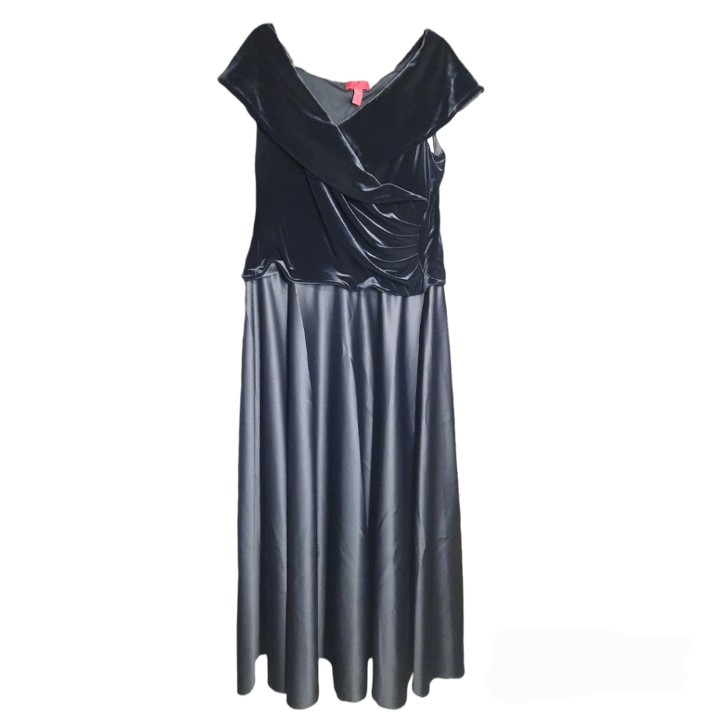 JS Collection dress gown dress velvet and silk size 18W